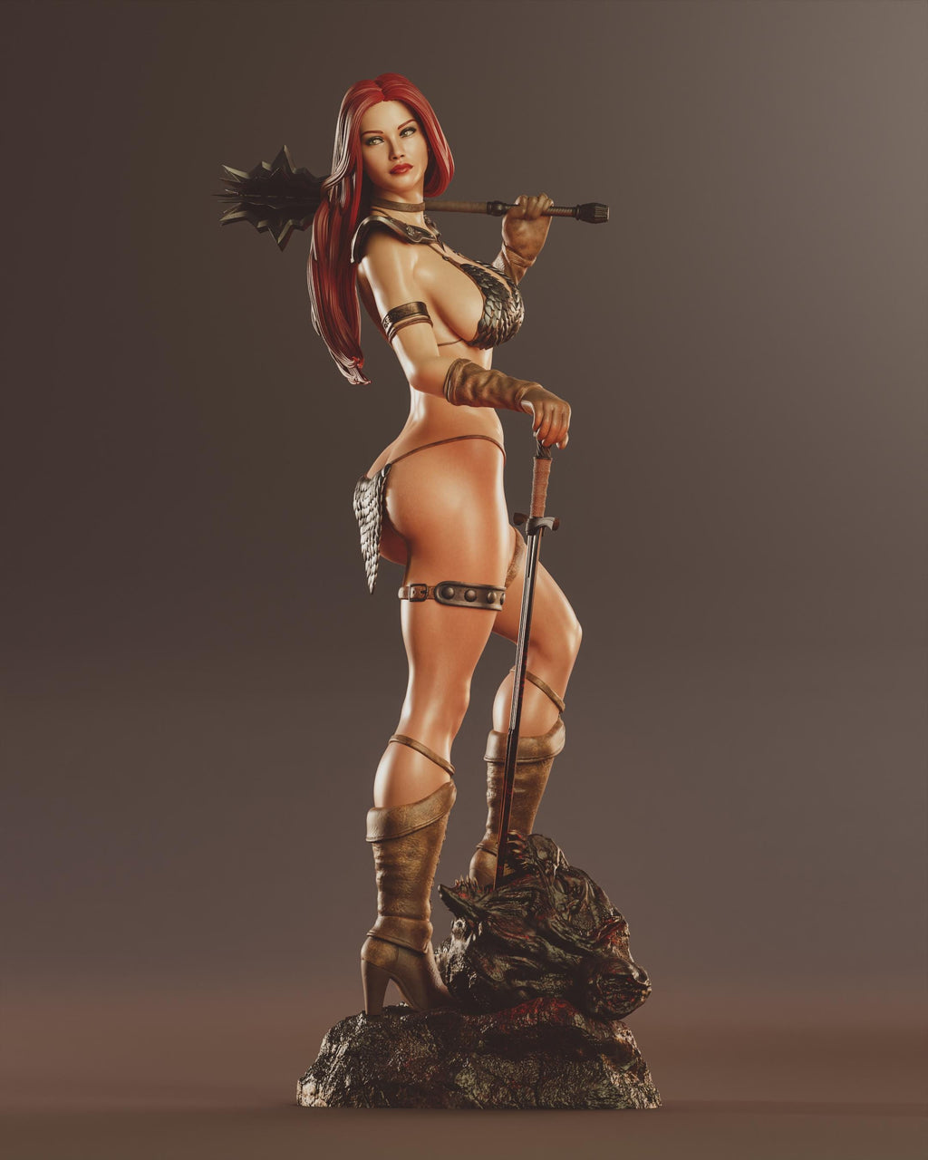 Barbarian Warrior Woman – 1/6 Fantasy Figurine hand painted