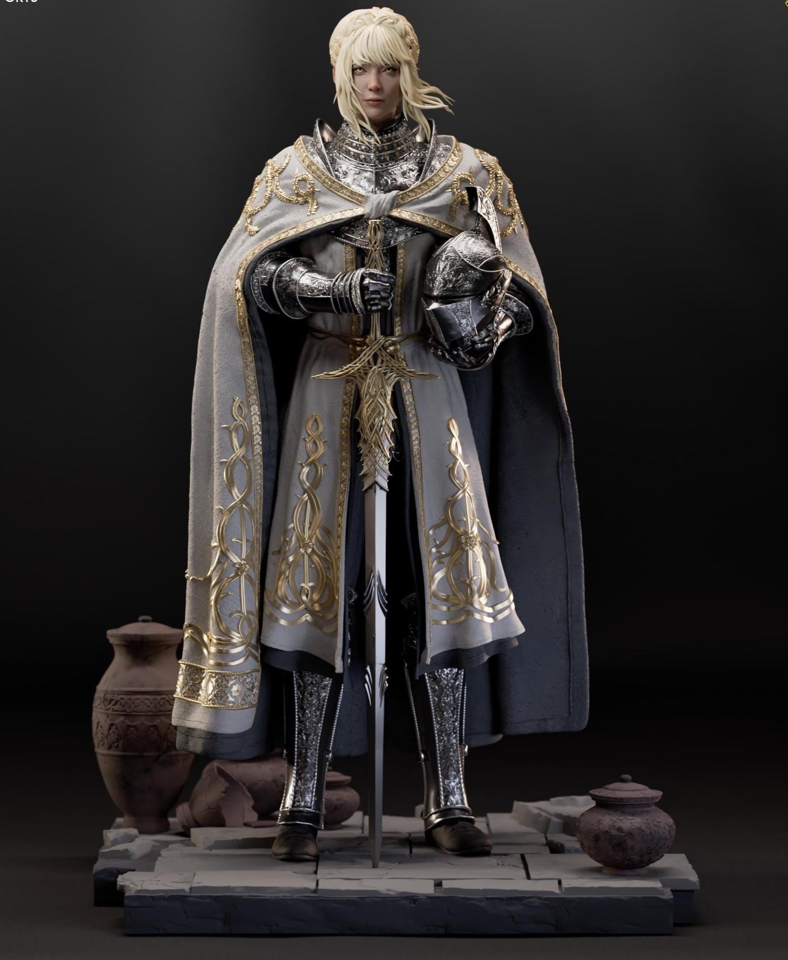 Custom Figurine of Noble Knight – hand Painted 1/6 Resin Statue
