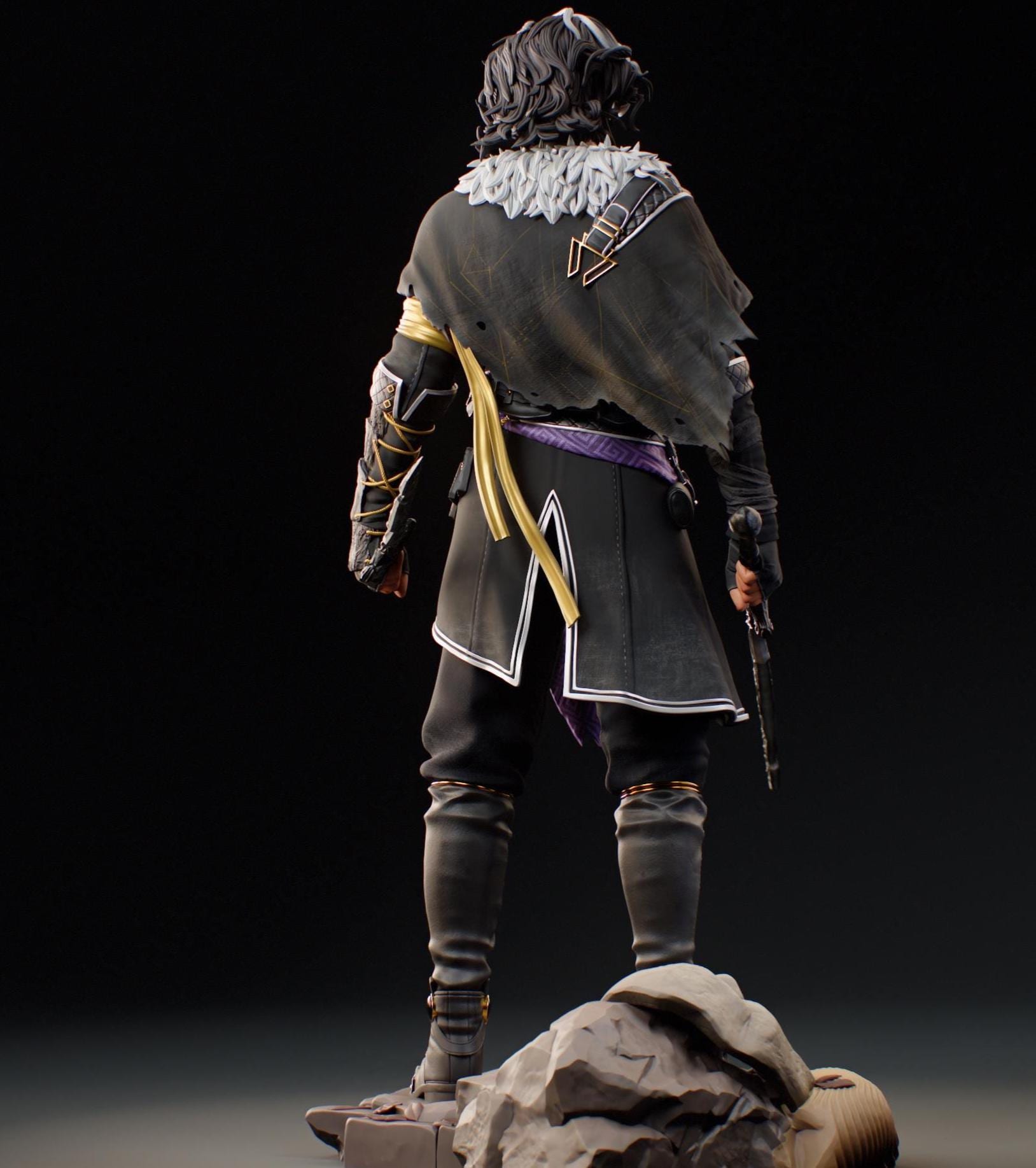 Custom Figurine of Dark Hero – hand Painted 1/6