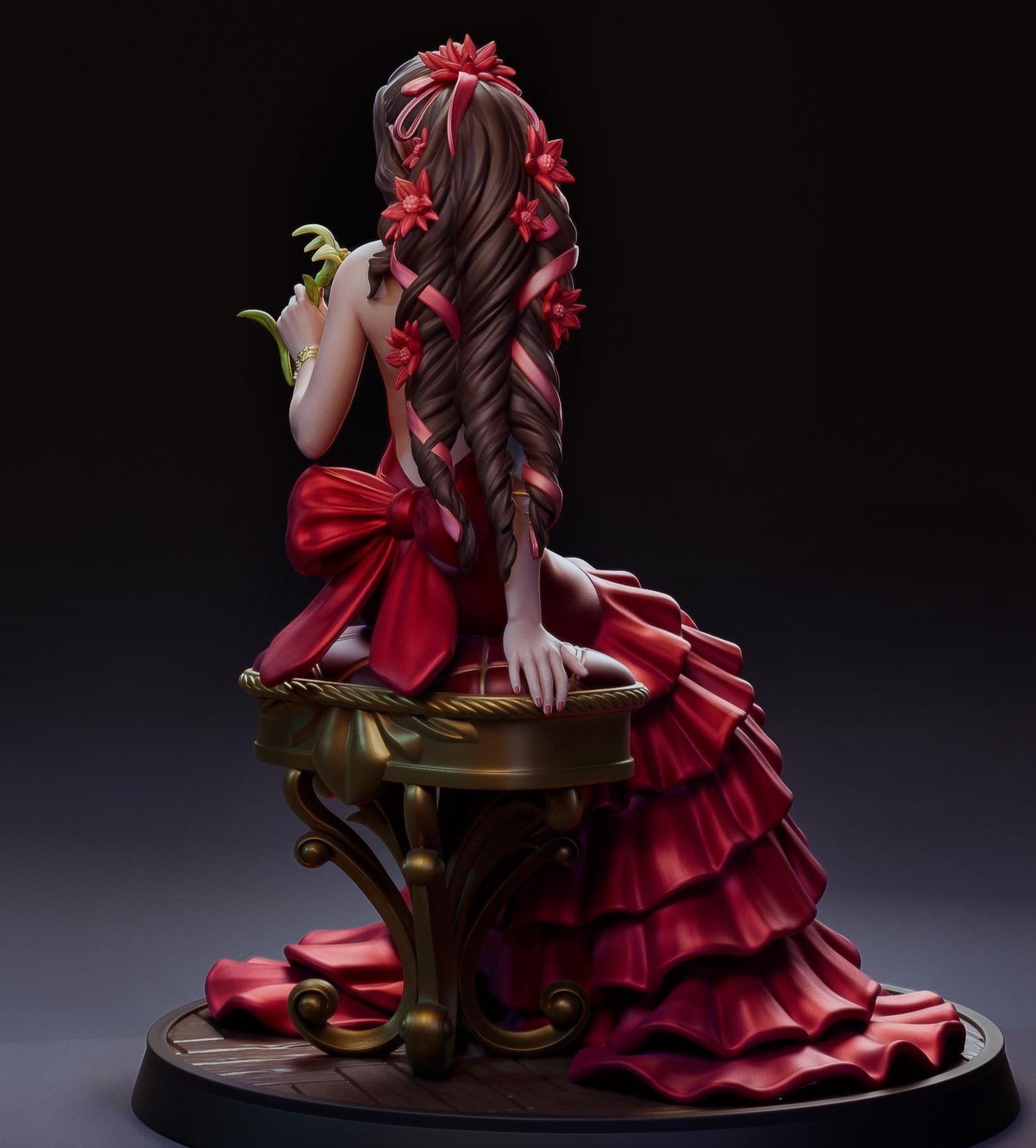 Custom Figurine of Elegant Lady in Red – 1/6