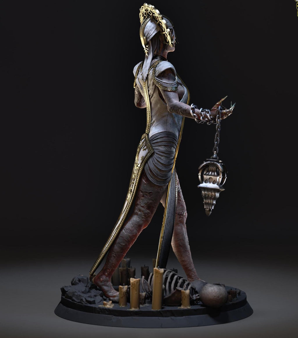 Figurine of Undead Priestess – Hand Painted 1/6 Scale Custom Resin Statue