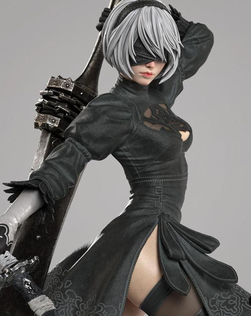 Android Warrior with Katana - Hand-Painted 1/6 Scale Figurine