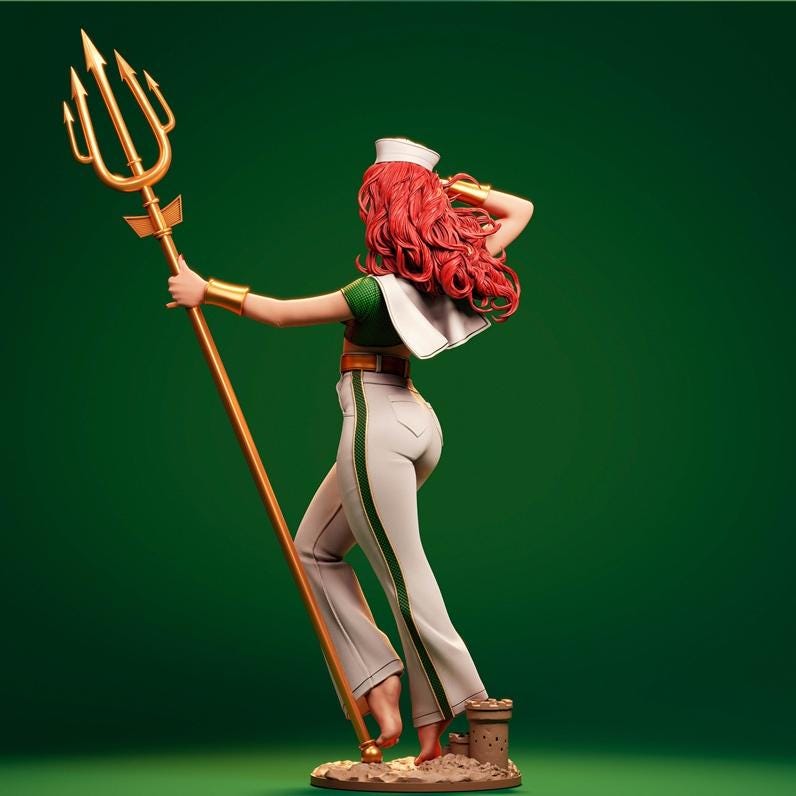 Custom Painted Navy Queen Figurine – 1/6 Scale statue