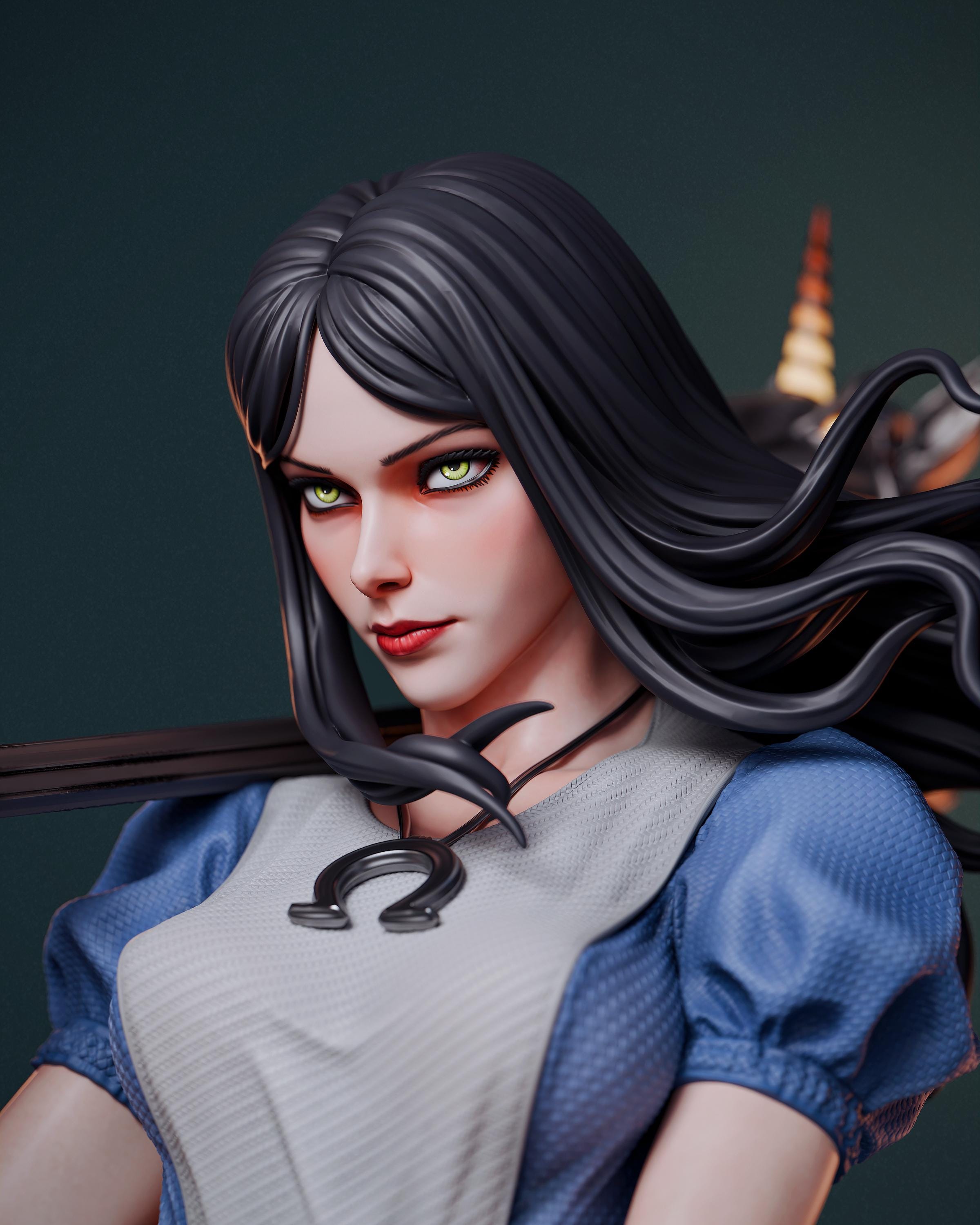 Custom Painted Dark Fantasy Girl Figurine – 1/6 or 1/4 Scale
