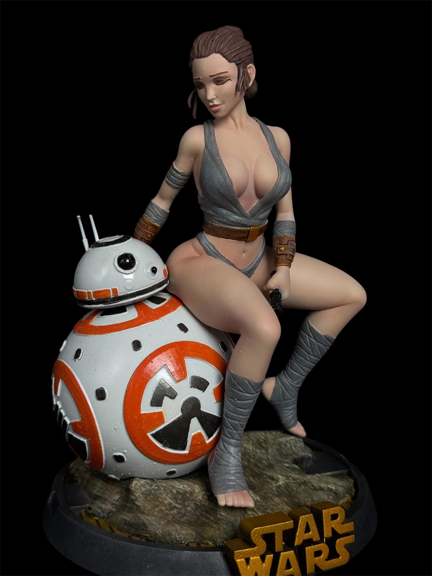 Jedi Protector Pin Up rey figurine| 1/8 hand painted statue