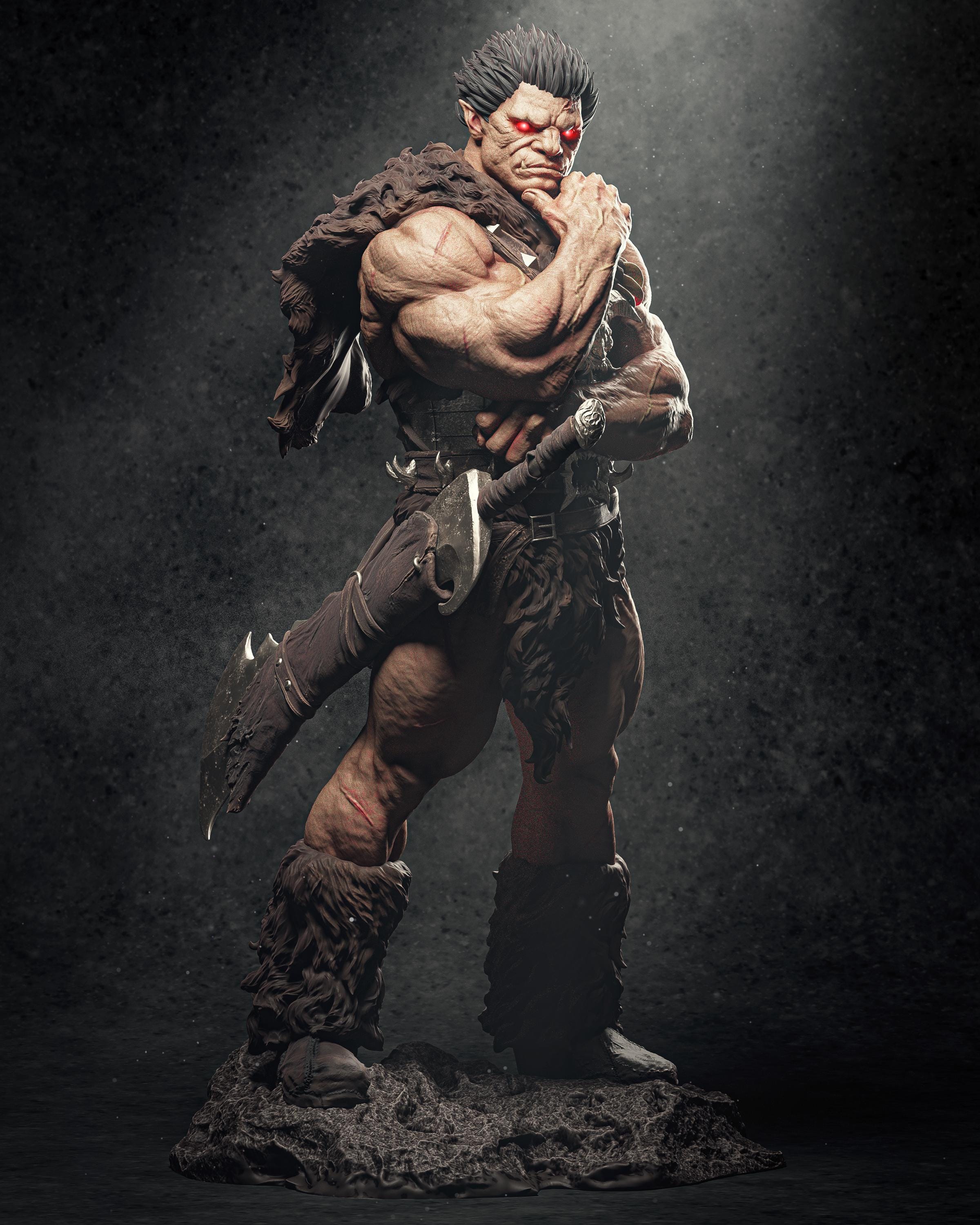 Custom Painted Demon Warrior Figurine – 1/6 Scale