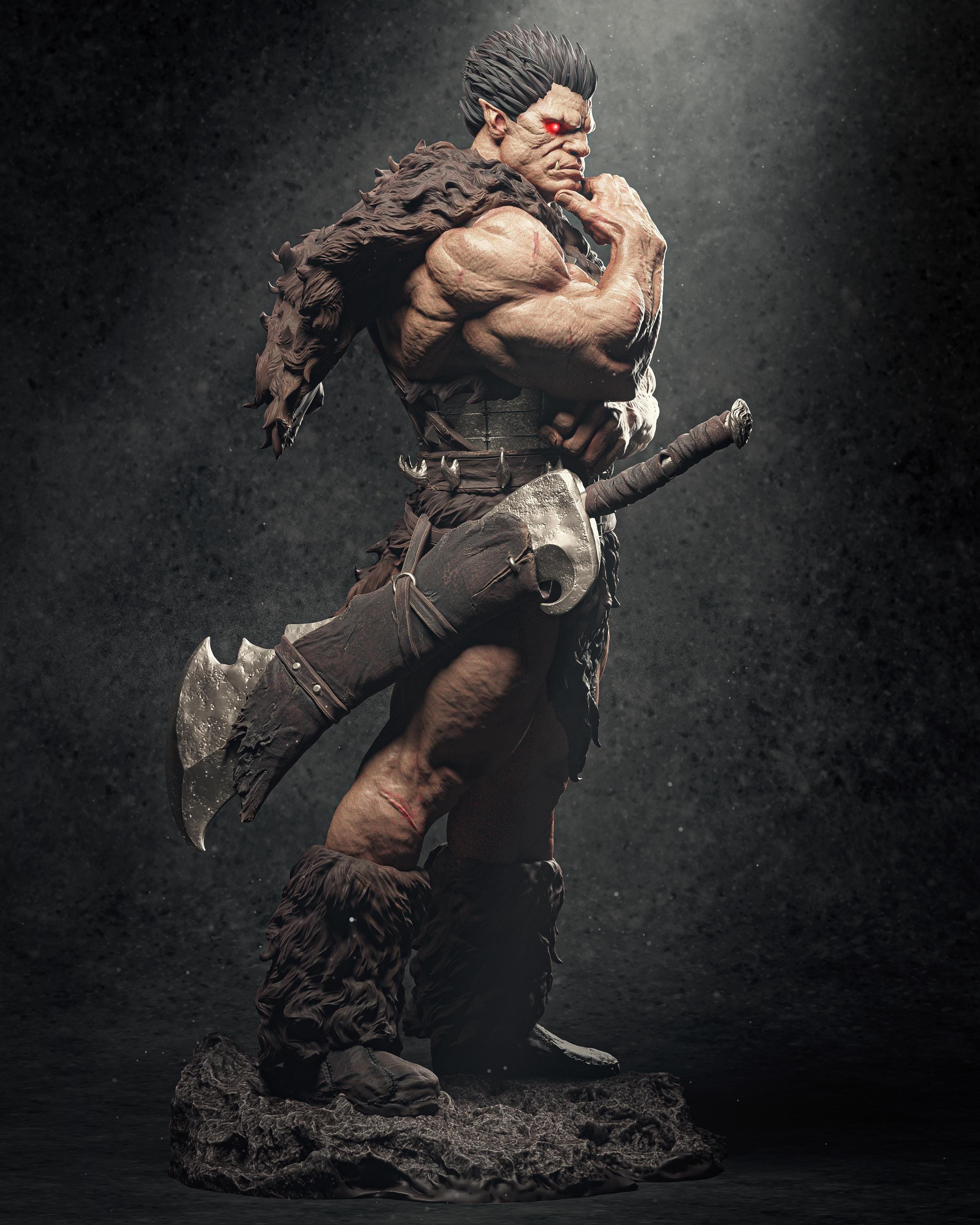 Custom Painted Demon Warrior Figurine – 1/6 Scale