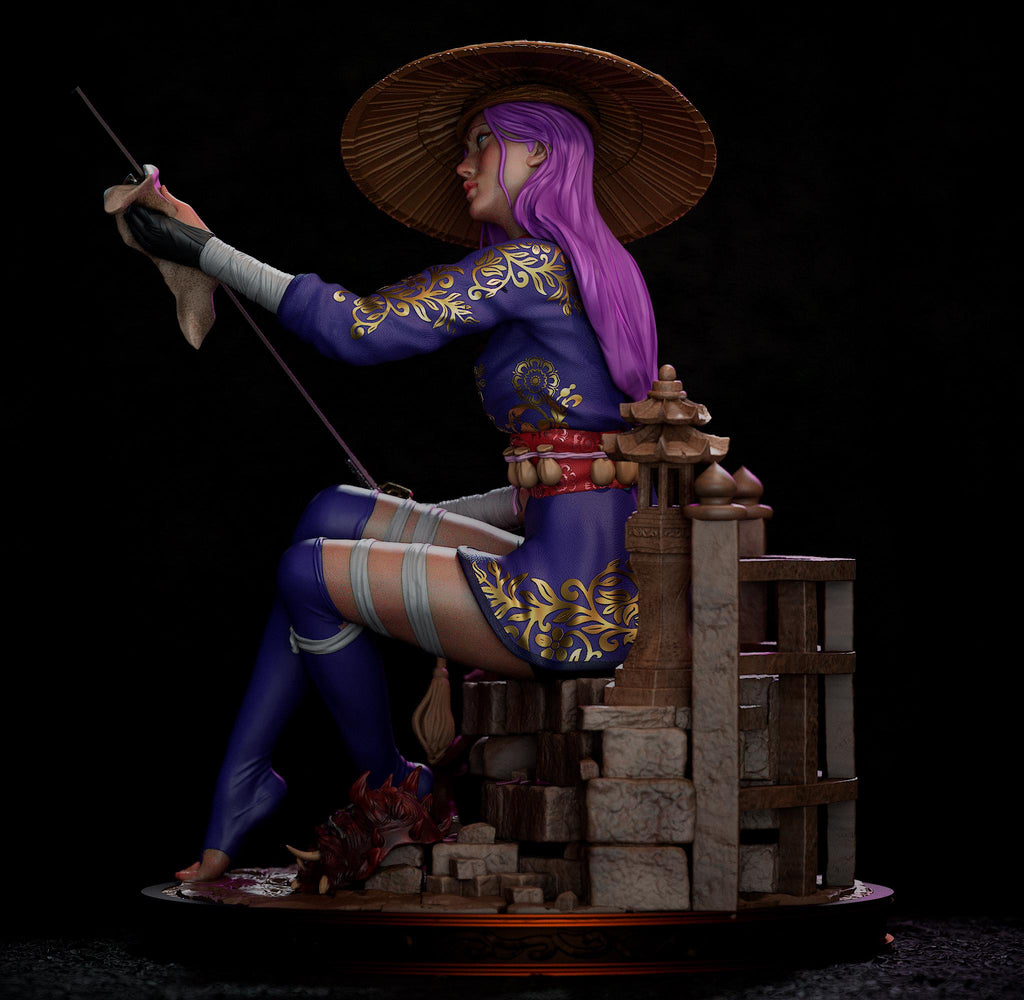 Samurai Kunoichi psy locke Figurine – 1/6 or 1/4 / hand painted