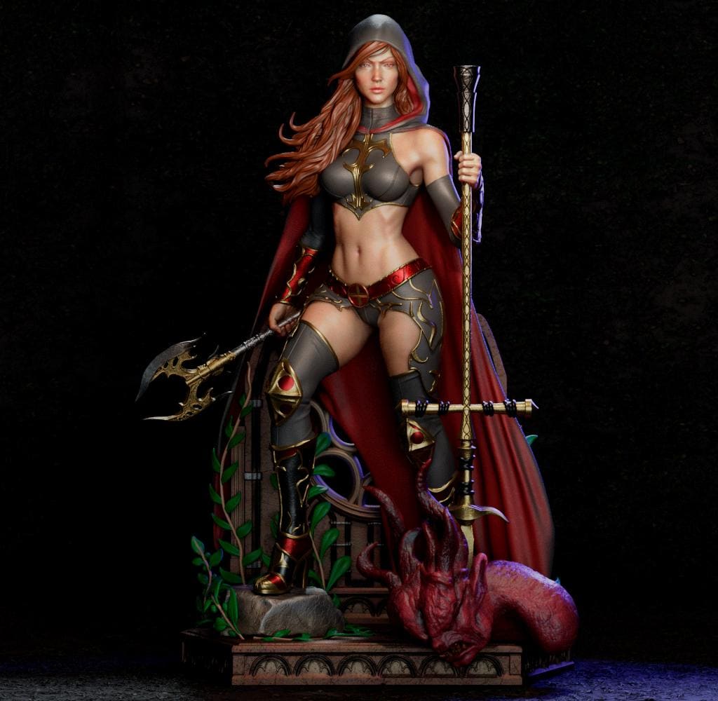 Magdalena Huntress Figurine – 1/6 or 1/4 Scale Resin Statue