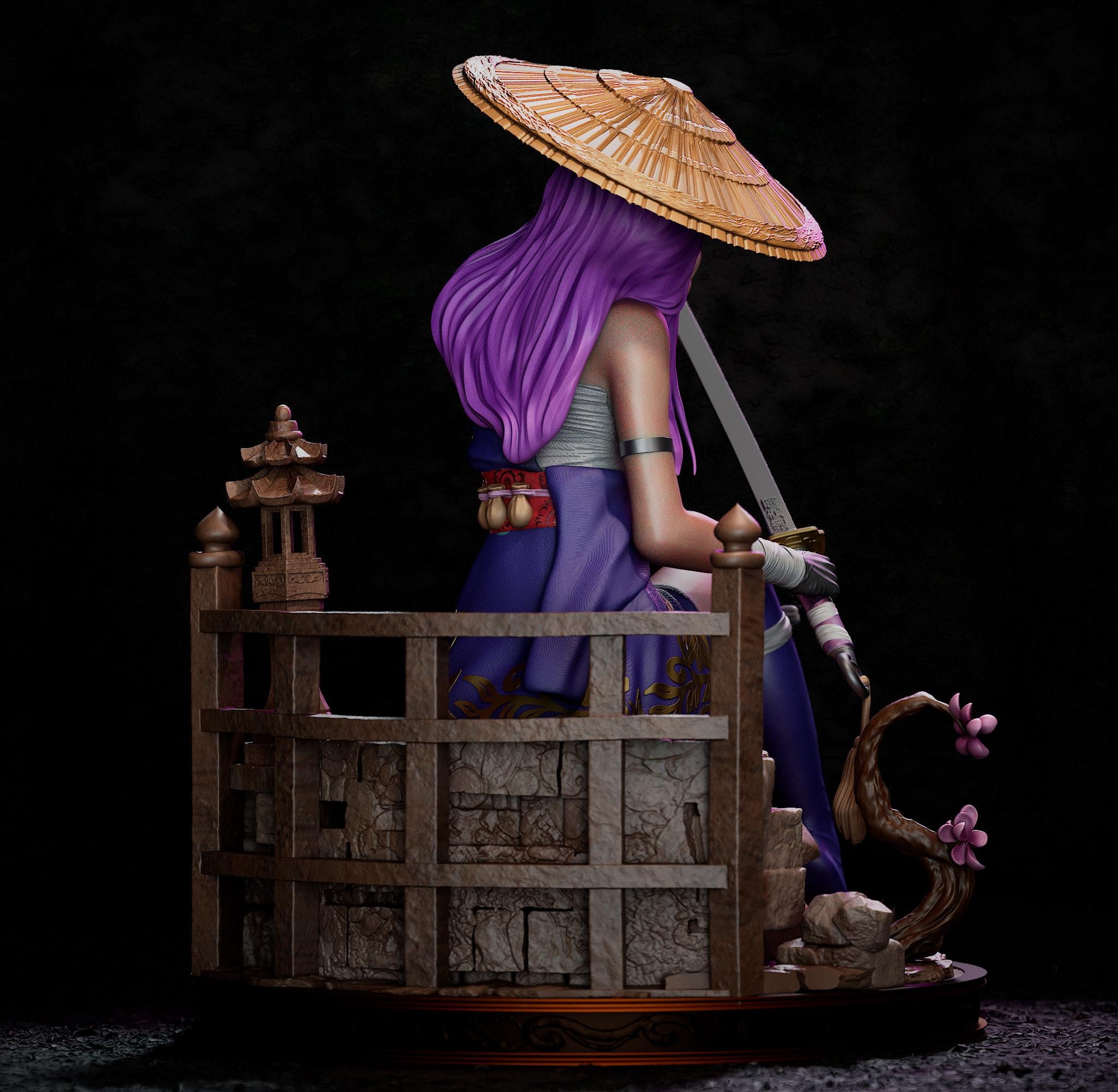 Samurai Kunoichi psy locke Figurine – 1/6 or 1/4 / hand painted