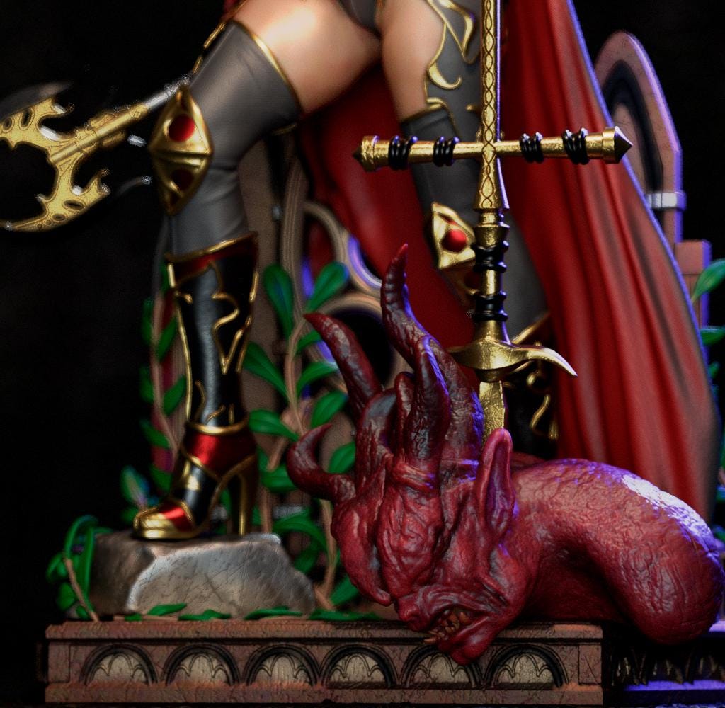 Magdalena Huntress Figurine – 1/6 or 1/4 Scale Resin Statue