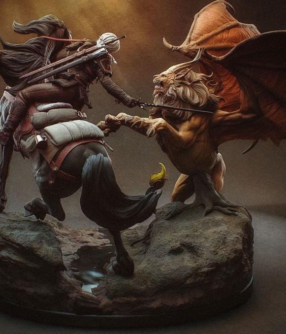 Monster Hunter Diorama – Horse & Beast 1/8 / Hand-Painted