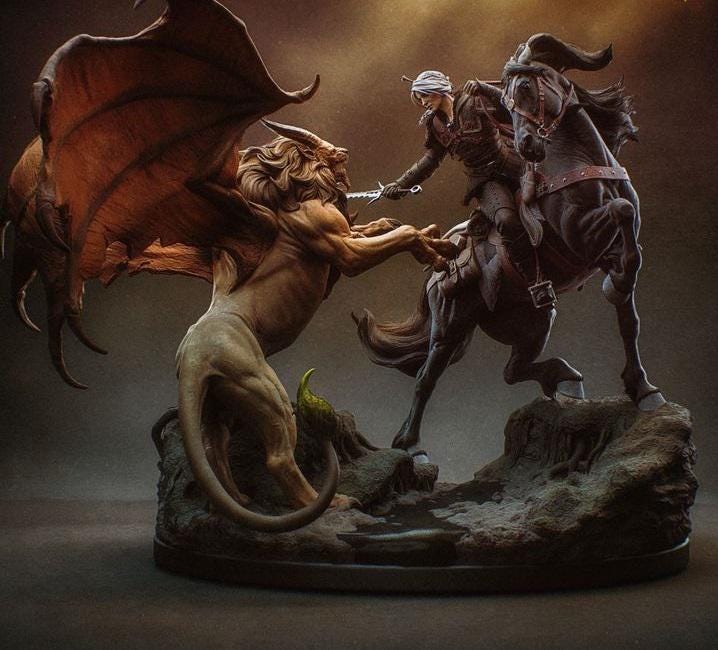 Monster Hunter Diorama – Horse & Beast 1/8 / Hand-Painted