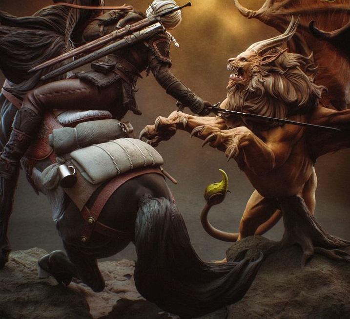 Monster Hunter Diorama – Horse & Beast 1/8 / Hand-Painted