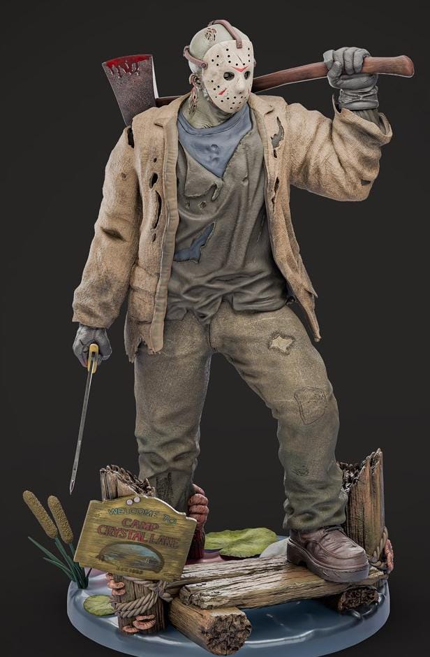 Camp Slayer Jason Custom Figurine – Hand Painted 1/6 or 1/4 Scale