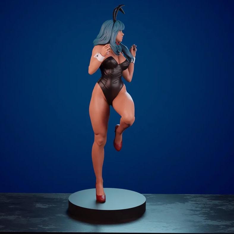 Bunny Tech Girl Custom Figurine – Hand Painted 1/6 or 1/4 Scale Statue