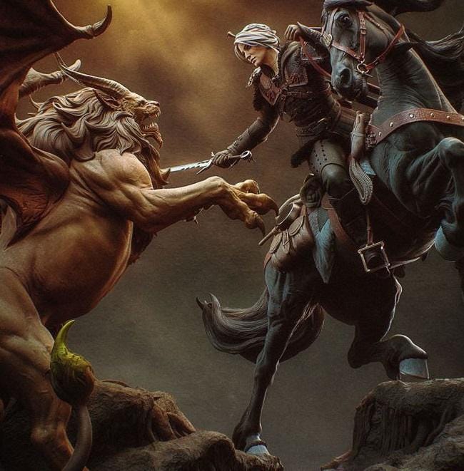 Monster Hunter Diorama – Horse & Beast 1/8 / Hand-Painted