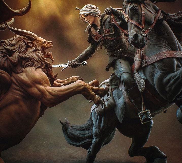 Monster Hunter Diorama – Horse & Beast 1/8 / Hand-Painted