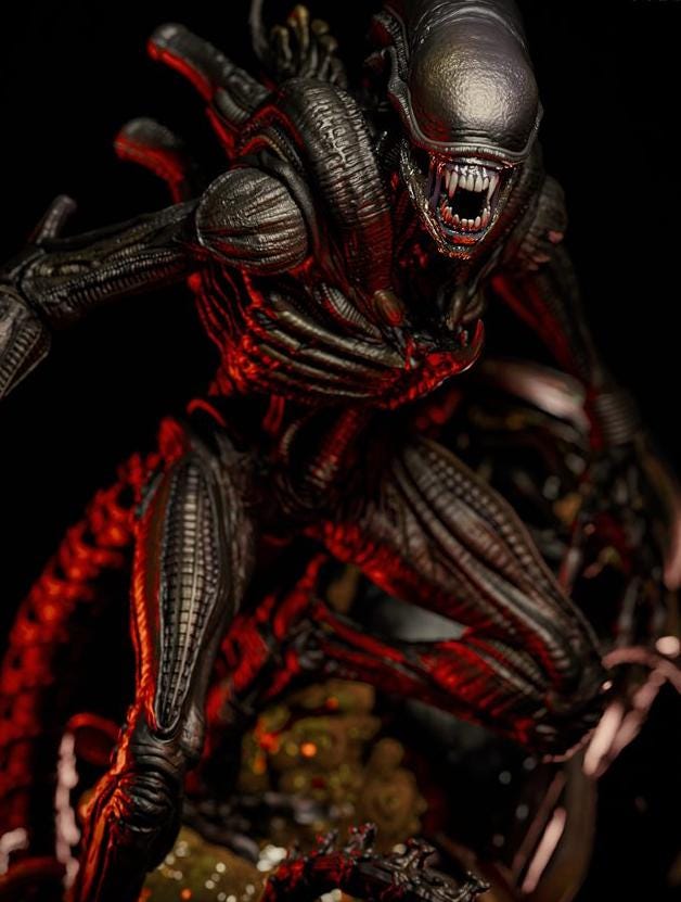 Bio-Terror Apex Predator – 1/6 Scale Custom xenomorph Figurine • hand Painted Horror Diorama