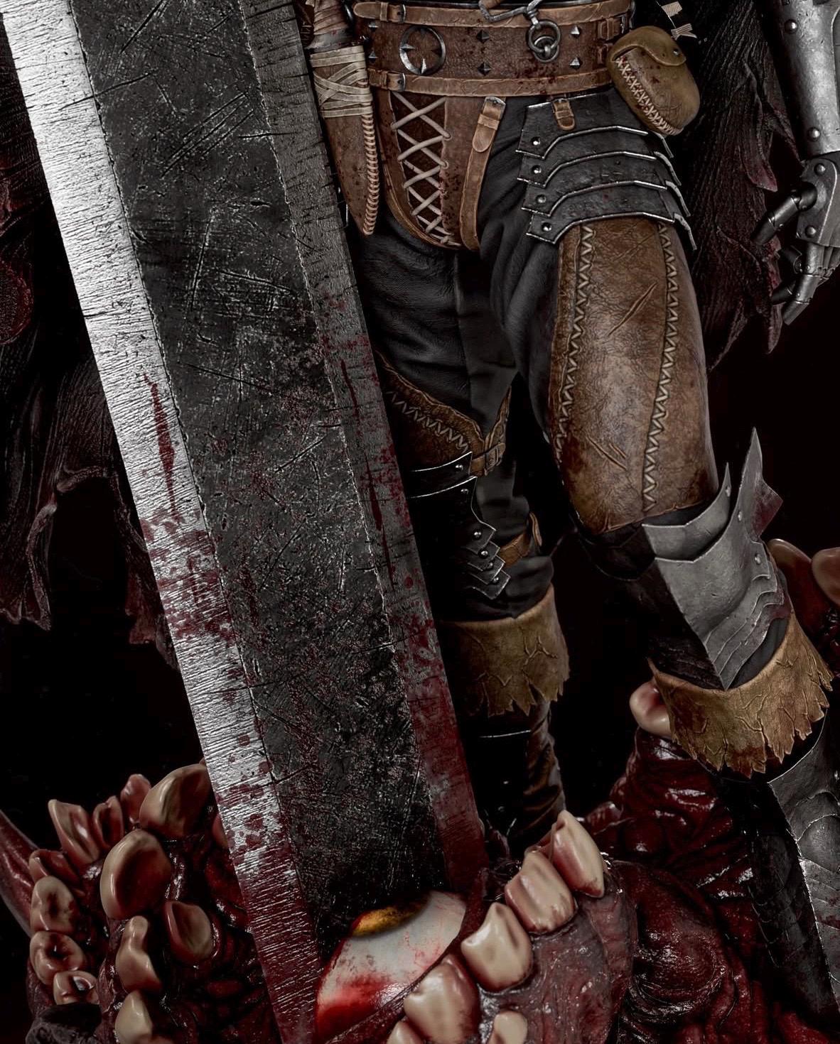 Hand Painted Dark Slayer with guts Resin Statue • 1/6 or 1/4 Scale