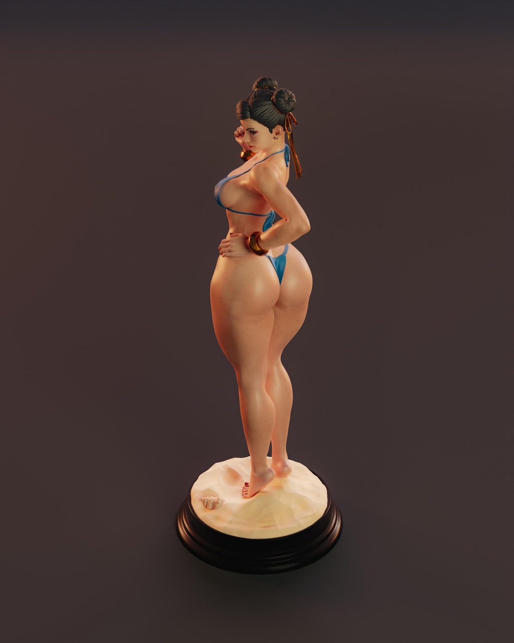 Painted Custom Figurine – Martial Arts Champion Bikini Pose • 1/6 Scale or 1/4