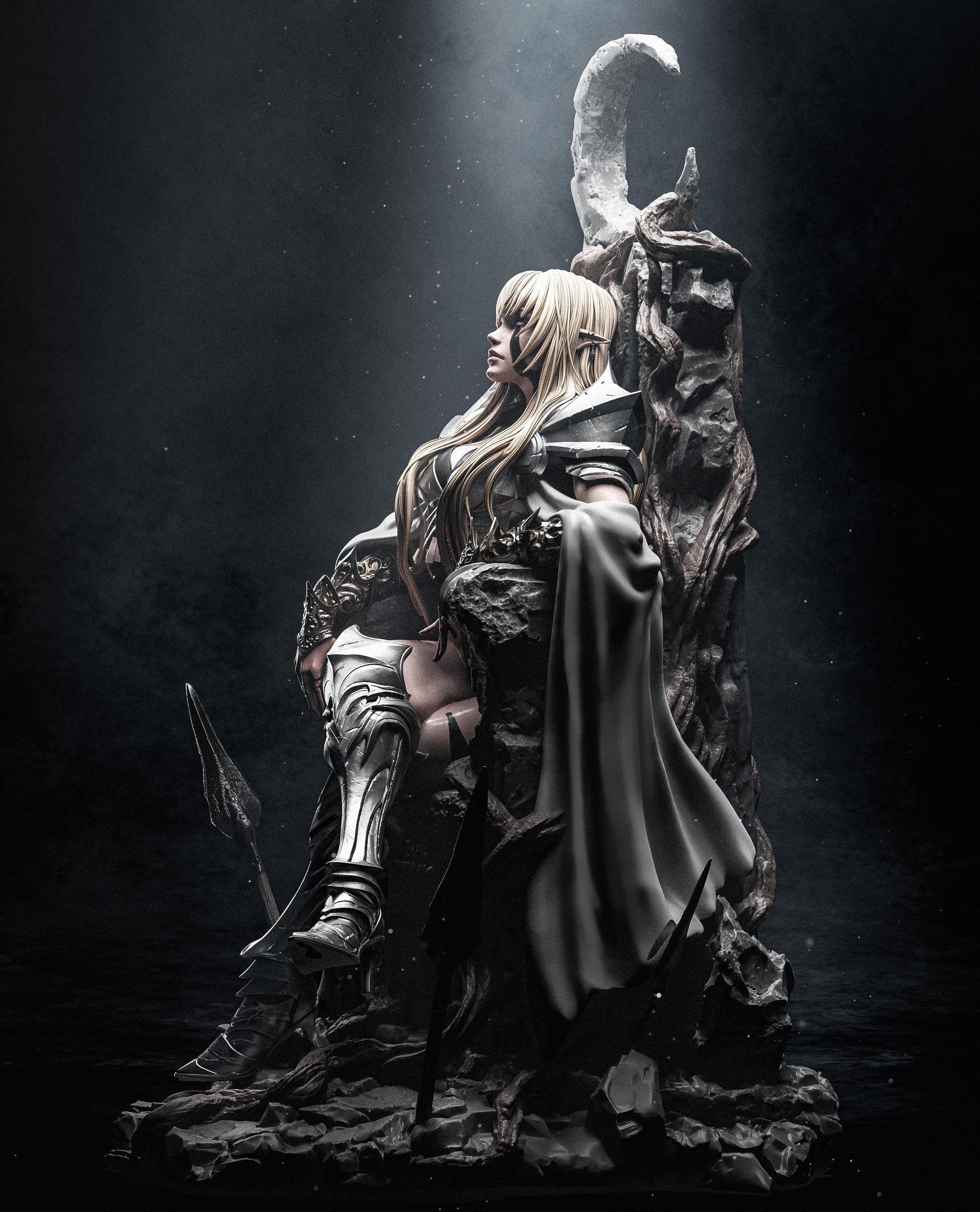 Dark Queen of the Fallen Throne • custom 1/6 Scale Statue hand painted