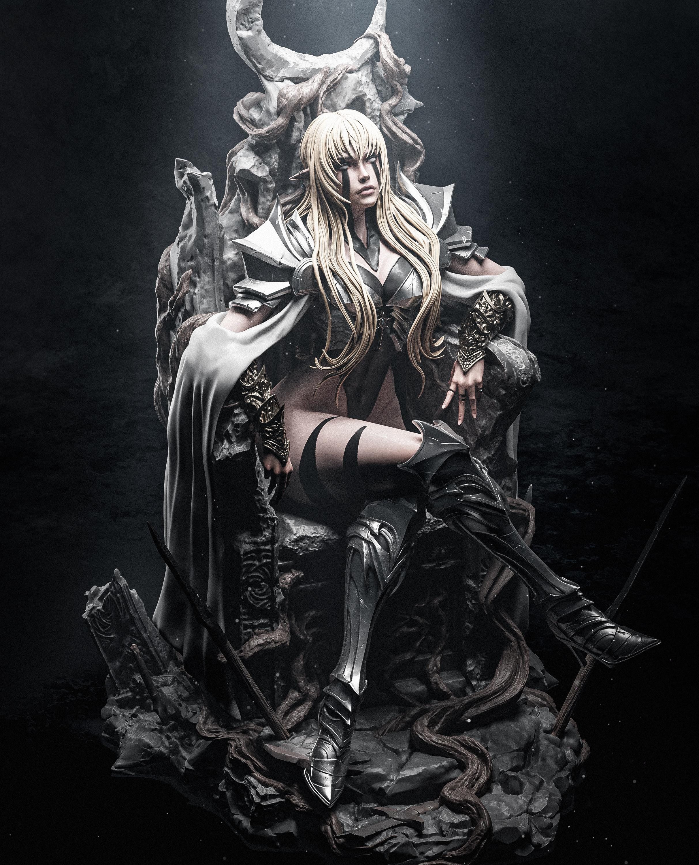 Dark Queen of the Fallen Throne • custom 1/6 Scale Statue hand painted