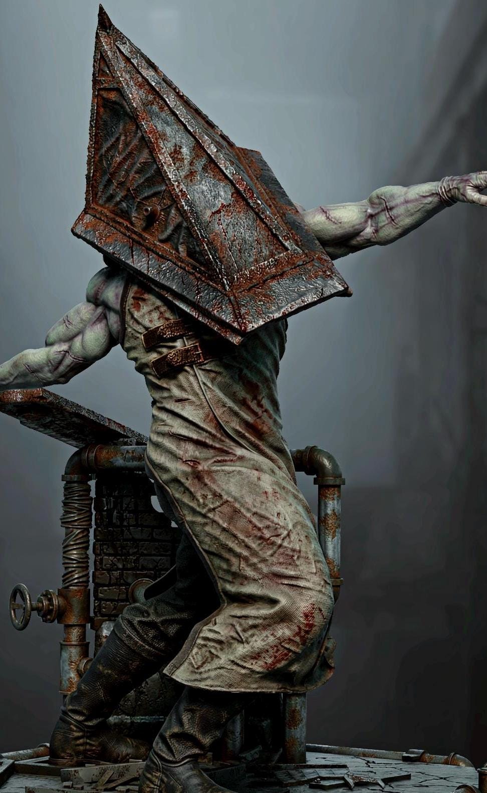 Brutal Pyramid Head Custom Figurine 1:6 Scale – Hand-Painted statue
