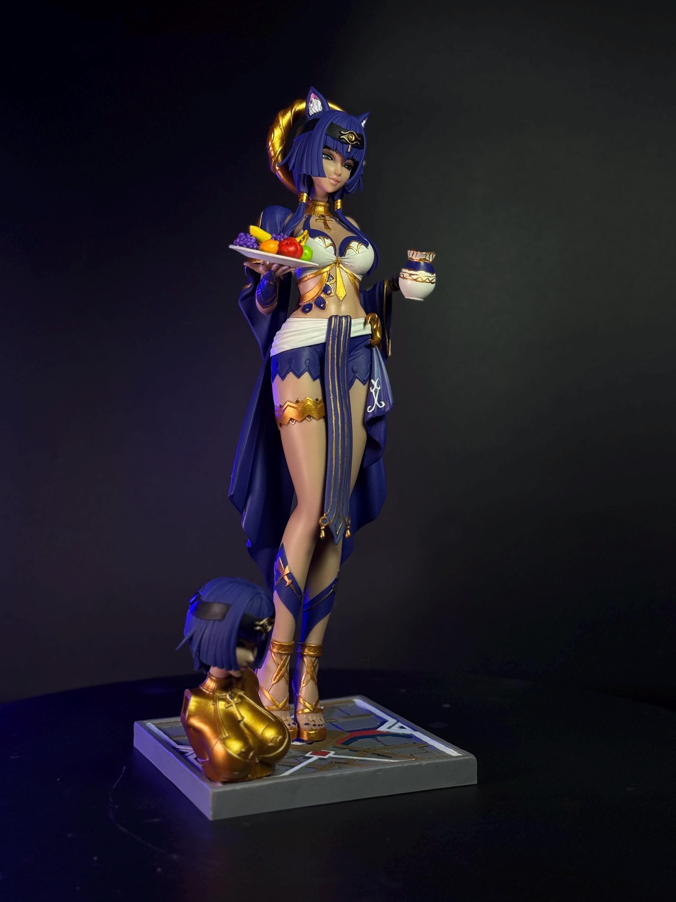 Custom Figurine of Elegant Hostess – hand Painted Statue
