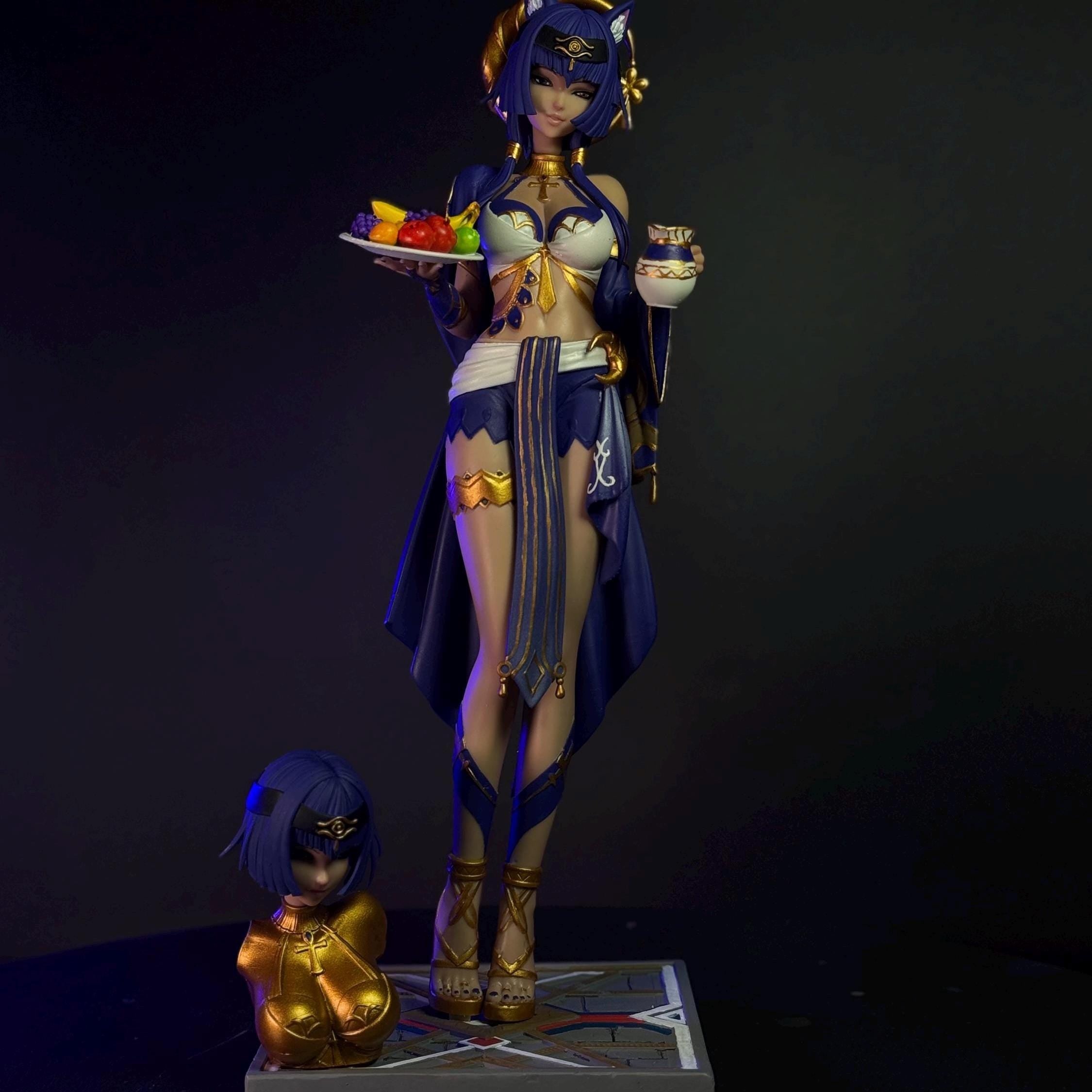 Custom Figurine of Elegant Hostess – hand Painted Statue