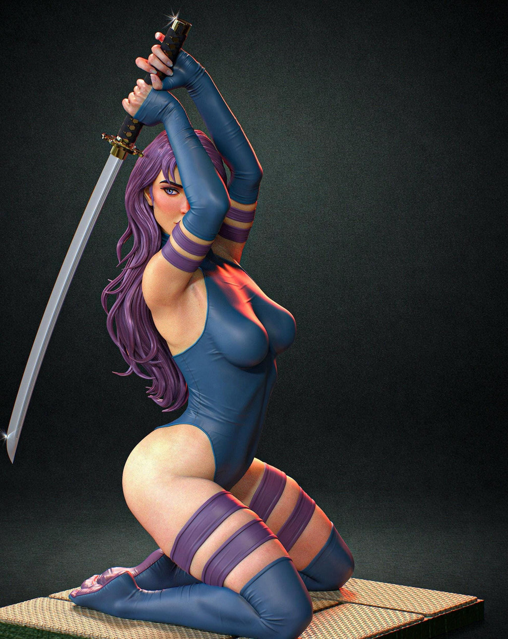 Fierce Katana Warrior – Custom 1/6 or 1/4 Painted Female Figurine