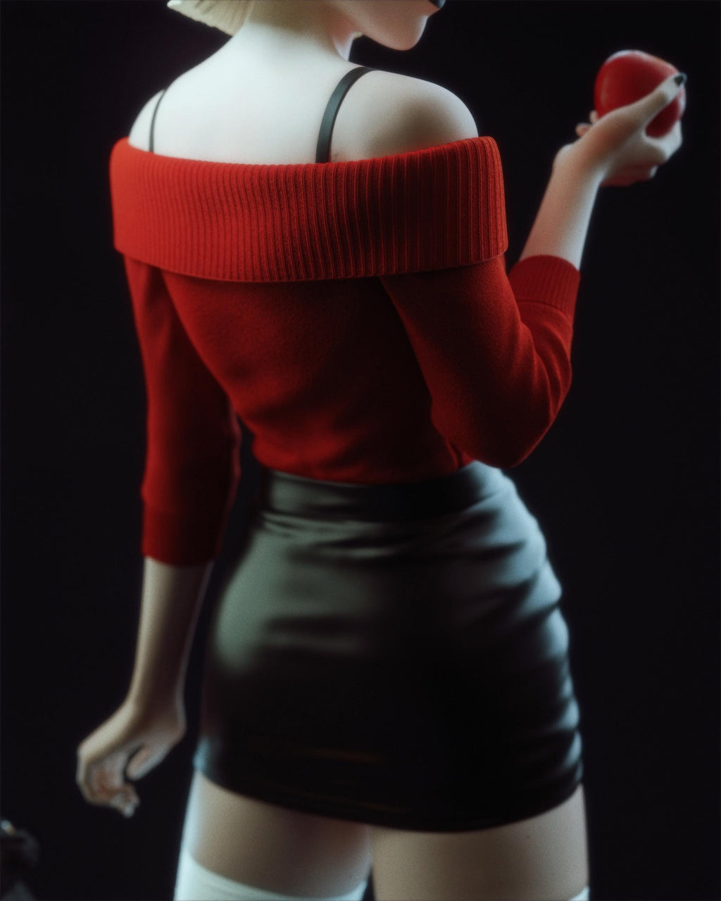 Dark Pin-Up Witch Girl – Hand Painted 1/6 Scale Custom Figurine
