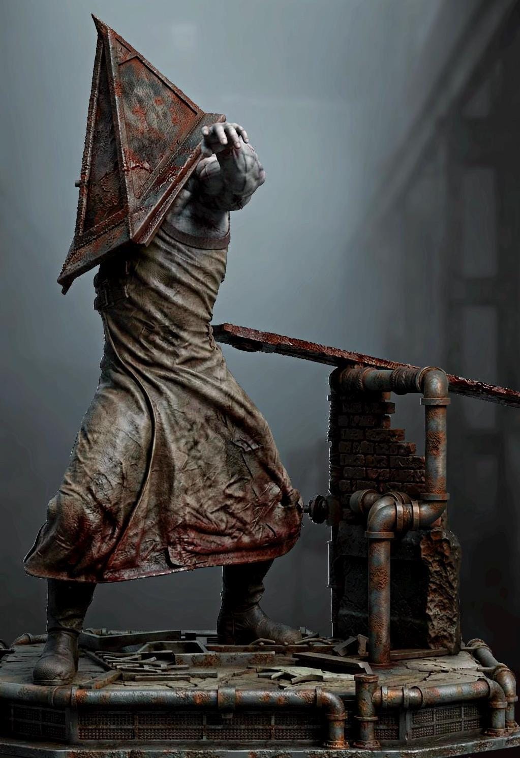 Brutal Pyramid Head Custom Figurine 1:6 Scale – Hand-Painted statue