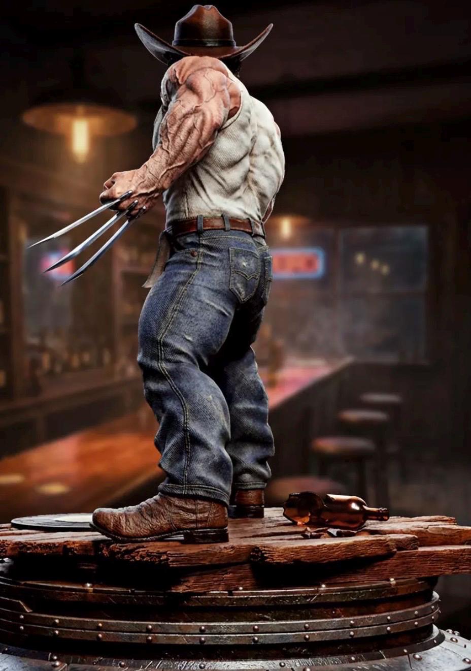 Custom Mutant Cowboy Warrior Statue – 1/6 Scale – Hand Painted Figurine