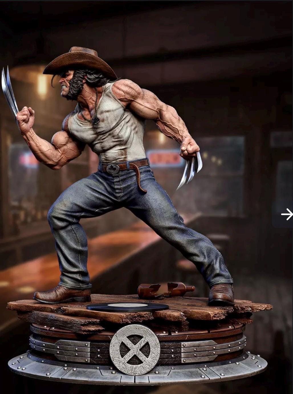 Custom Mutant Cowboy Warrior Statue – 1/6 Scale – Hand Painted Figurine