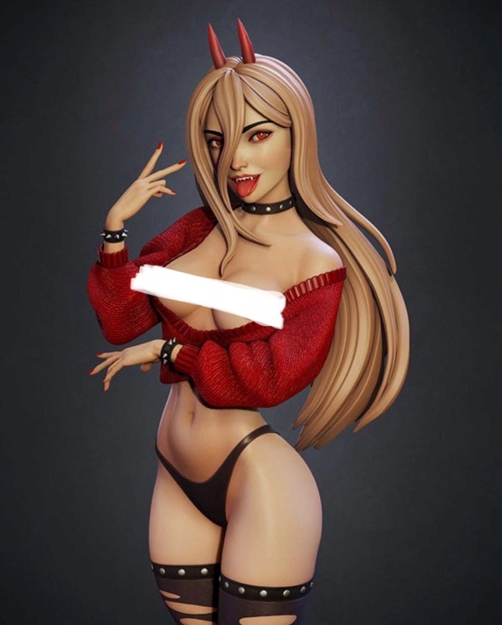 Devil Attitude succubus demon girl – Custom Figurine (1/6 Scale) – Hand Painted