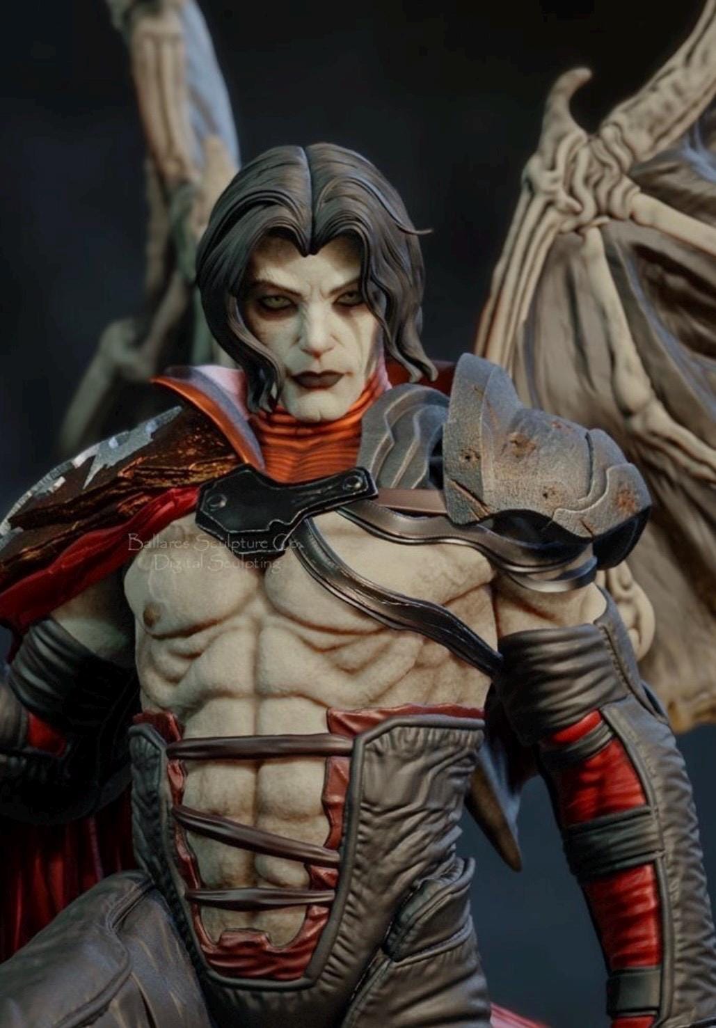 Dark Fallen Vampire Statue – Hand Painted raziel Figurine 1/6 Scale