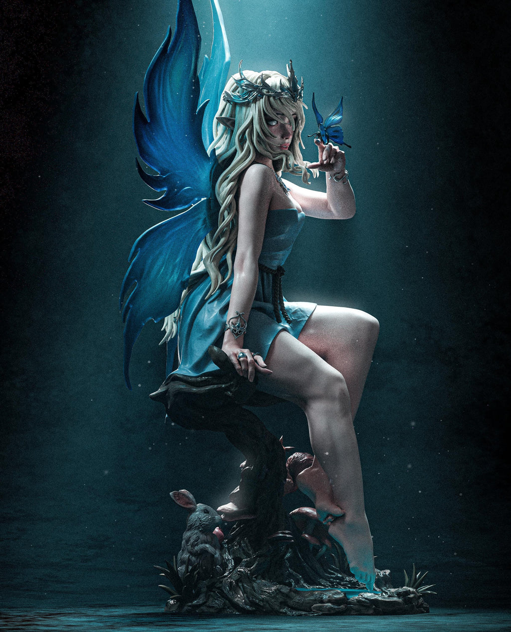 Divine Forest Fairy 1/6 Scale Hand Painted Resin Statue – Fantasy Collector Figure