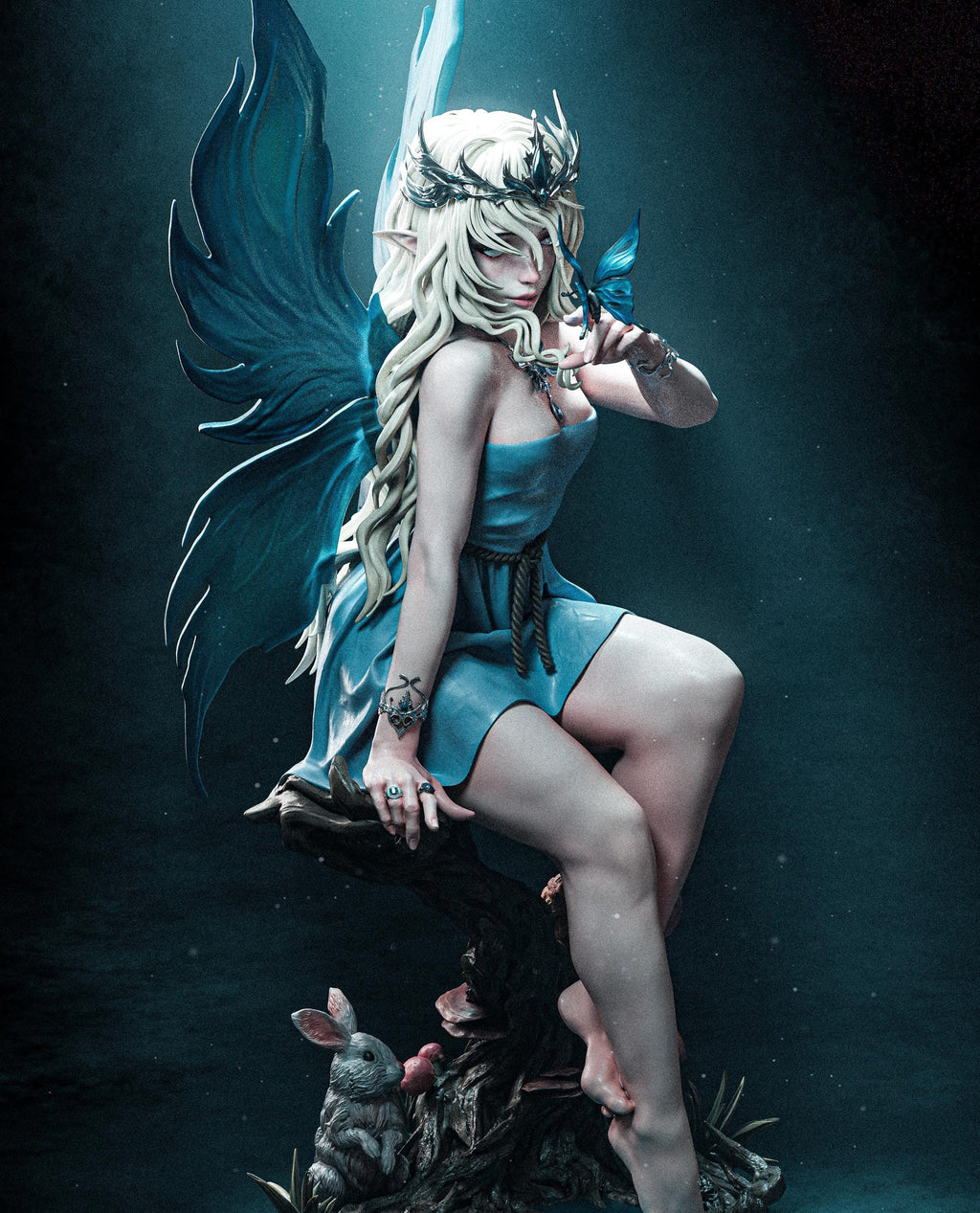 Divine Forest Fairy 1/6 Scale Hand Painted Resin Statue – Fantasy Collector Figure