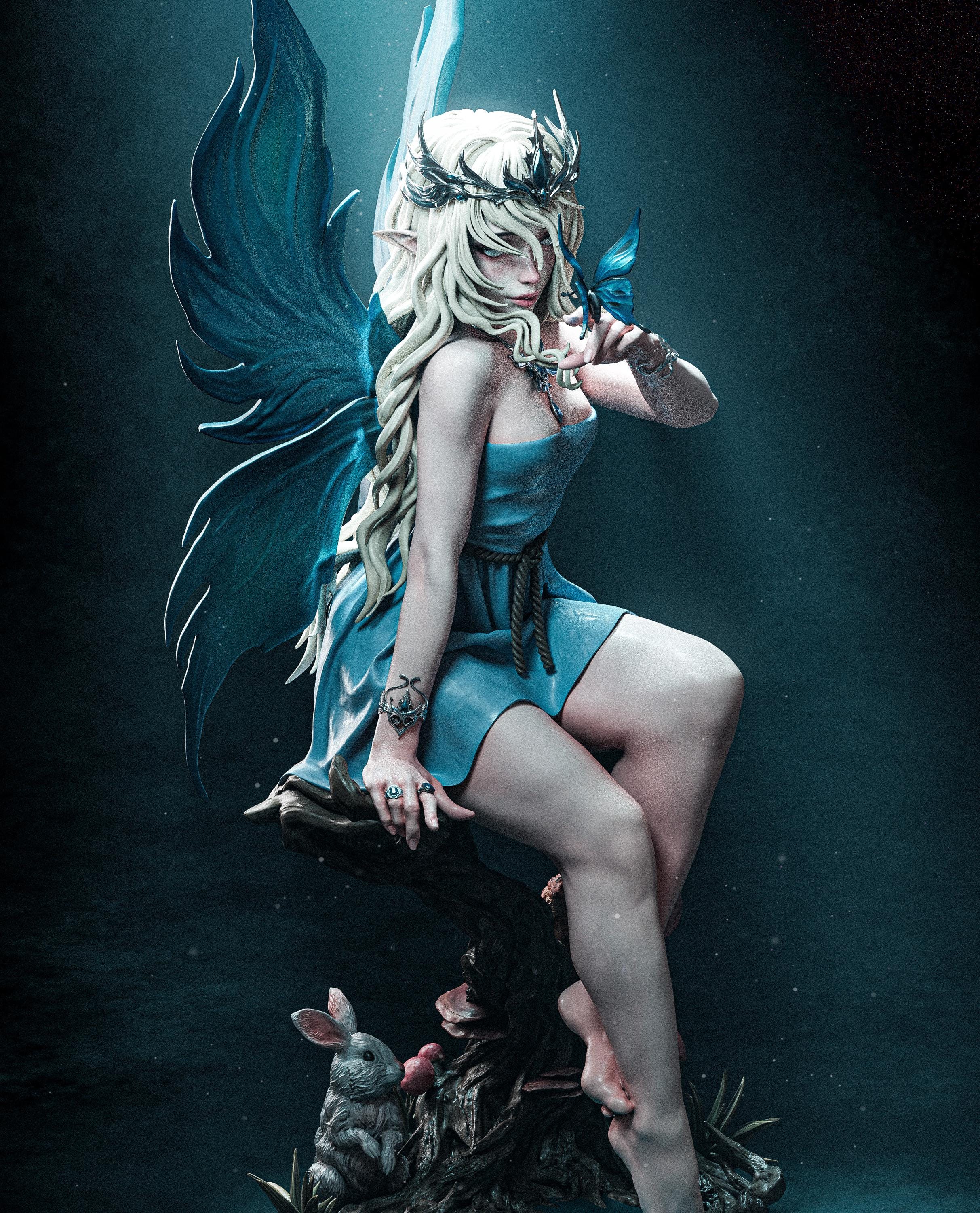 Divine Forest Fairy 1/6 Scale Hand Painted Resin Statue – Fantasy Collector Figure