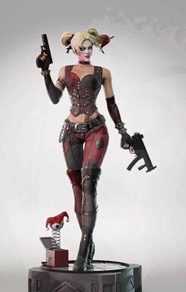 Chaos Jester Girl Custom Figurine – Dark Comic Style 1:6