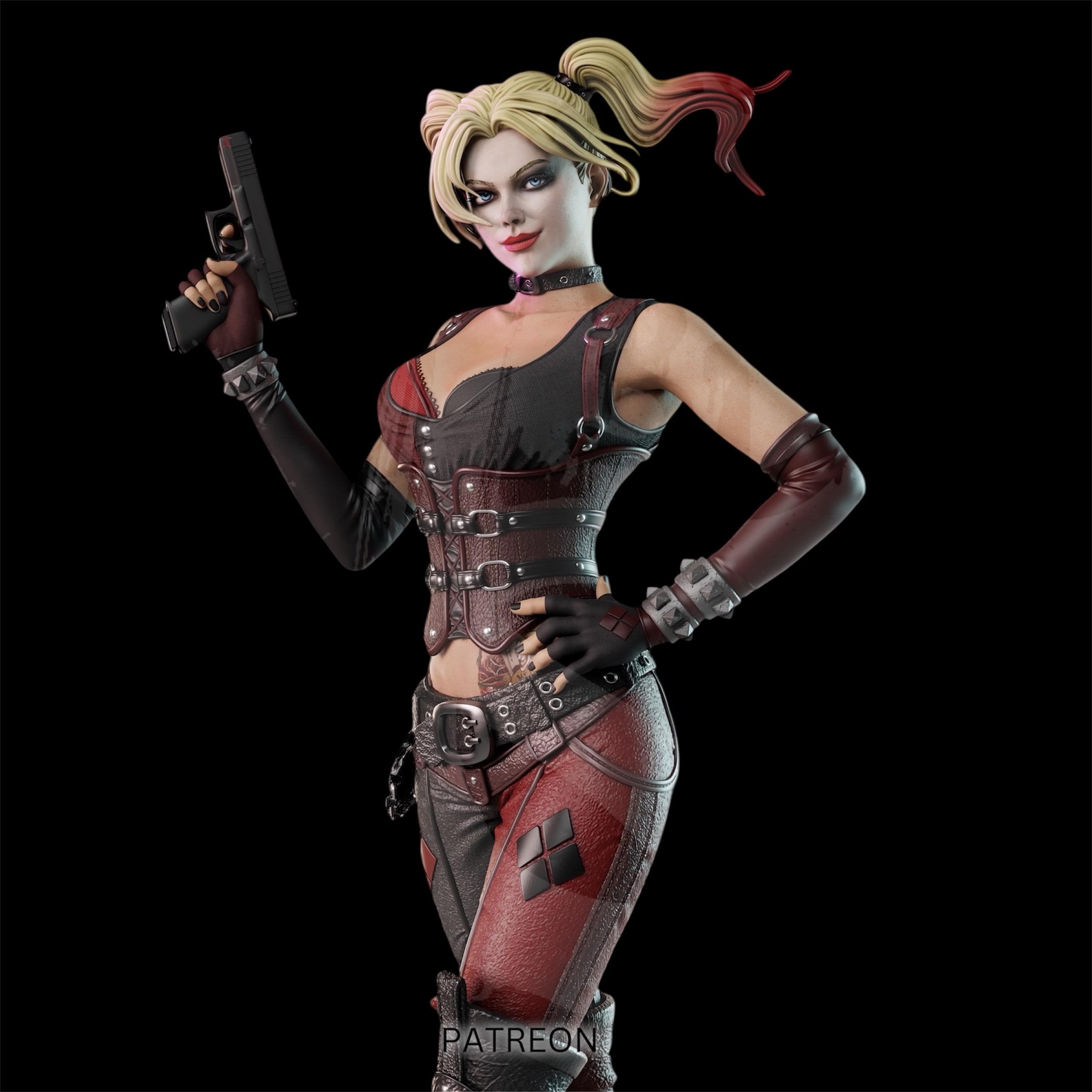 Chaos Jester Girl Custom Figurine – Dark Comic Style 1:6