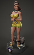 Urban Heist Resin Statue – Hand-Painted 1/6 Scale Figurine, (Bikini/Dress)