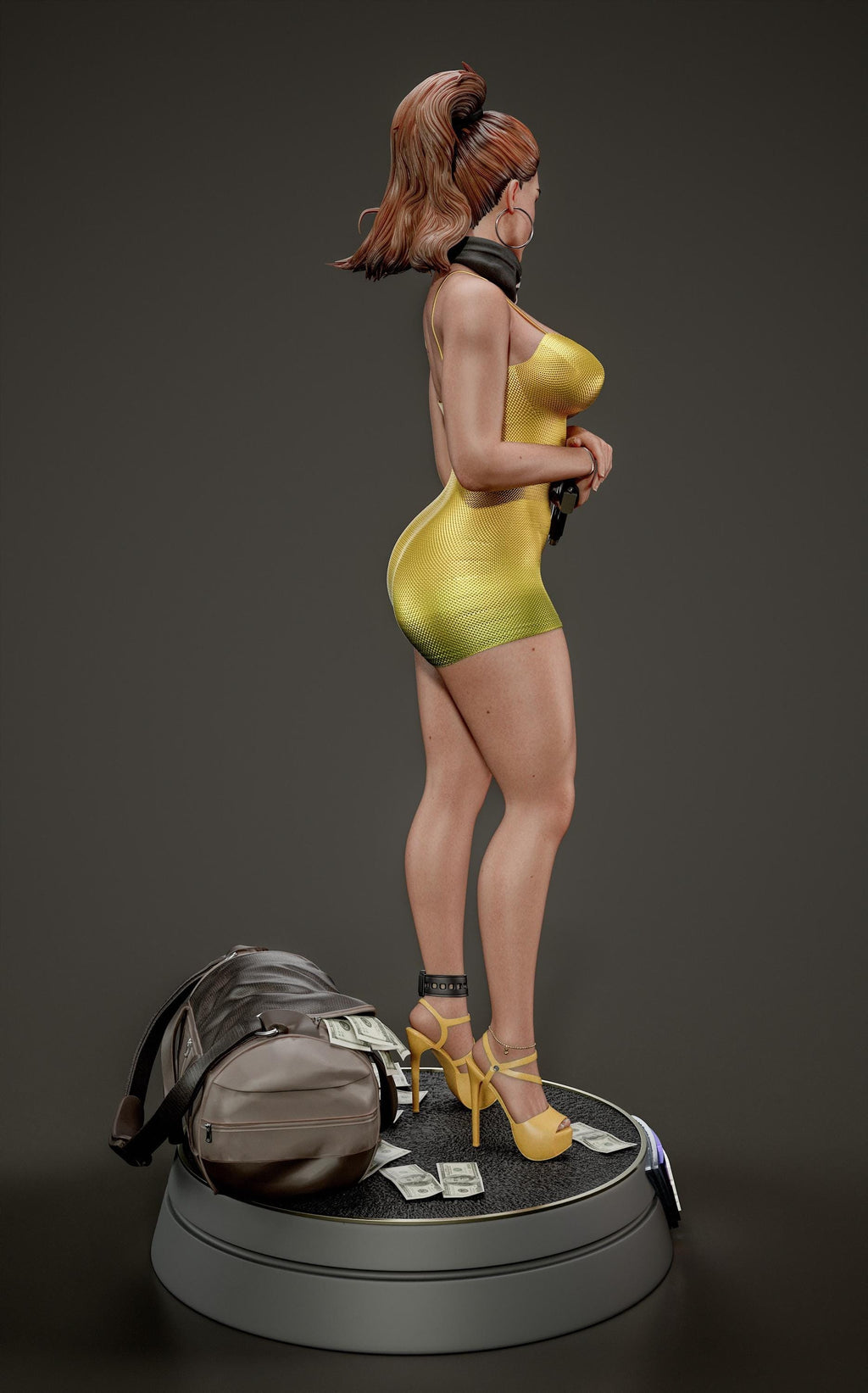 Urban Heist Resin Statue – Hand-Painted 1/6 Scale Figurine, (Bikini/Dress)