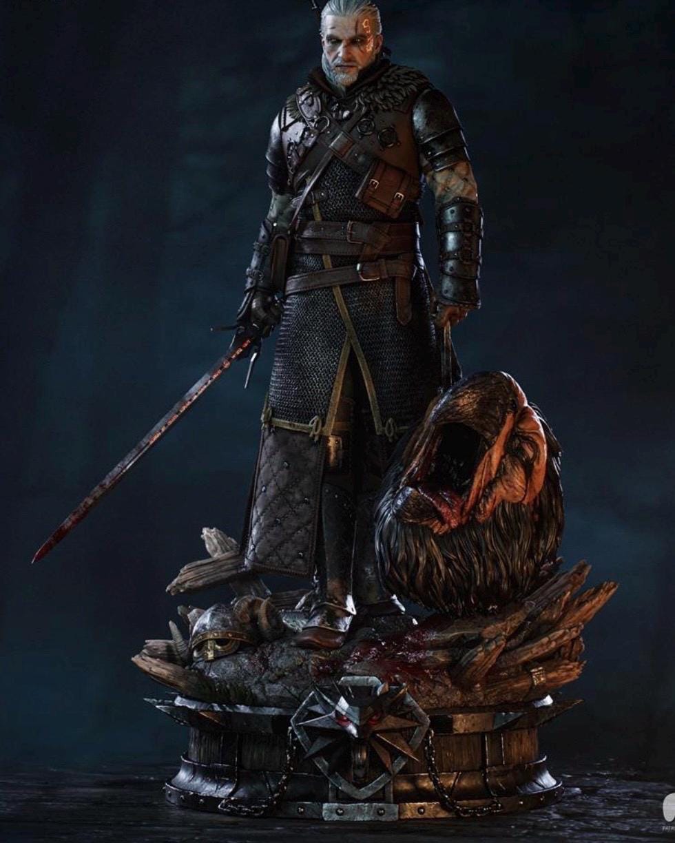 Dark Fantasy Warrior Statue – Hand Painted Resin Collectible 1/6