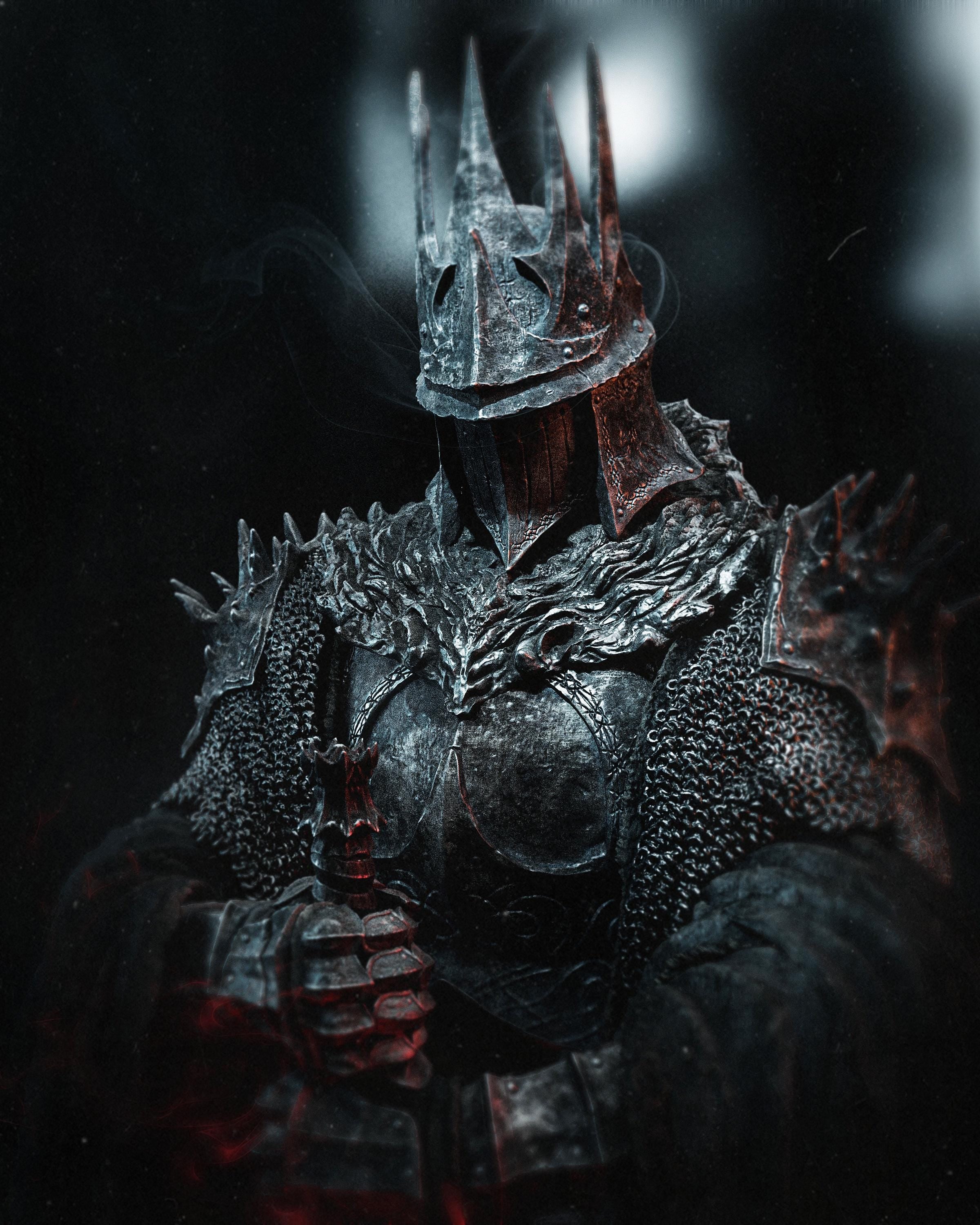 Dark Knight Resin Statue – Hand-Painted Fantasy Warrior Sculpture 1/6 Scale