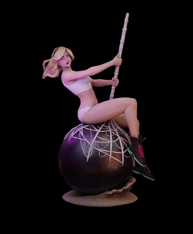 Blonde Pop Icon Custom Figurine | Hand Painted Resin Statue 1/6 Scale