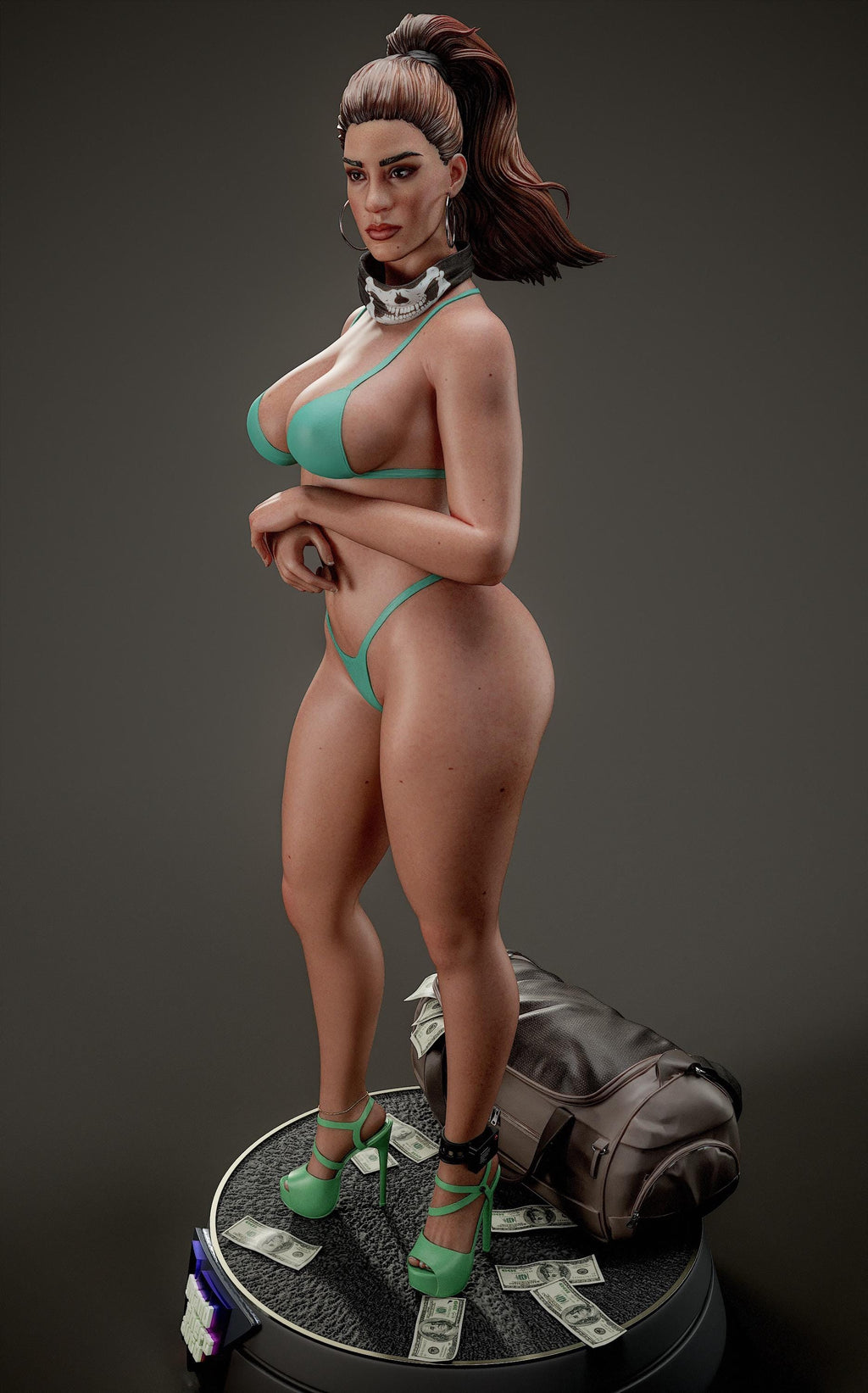 Urban Heist Resin Statue – Hand-Painted 1/6 Scale Figurine, (Bikini/Dress)