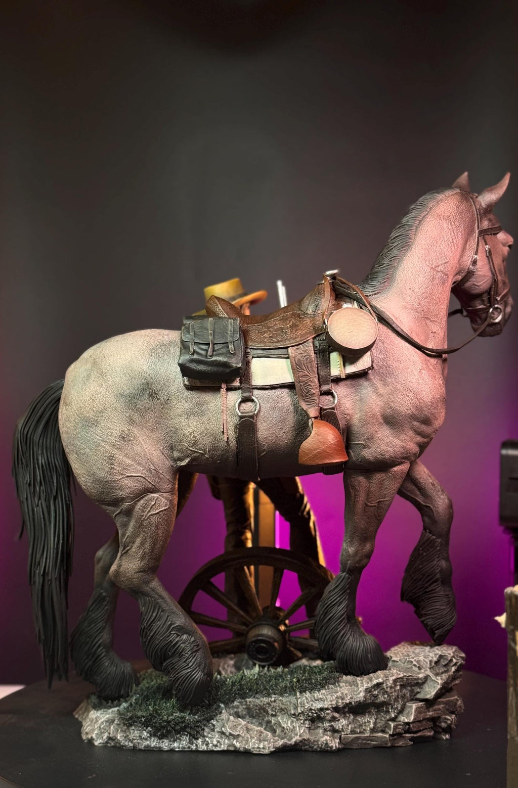 Frontier Sharpshooter with Horse – 1/6 Scale Custom Figurine • Hand Painted Western Diorama Statue