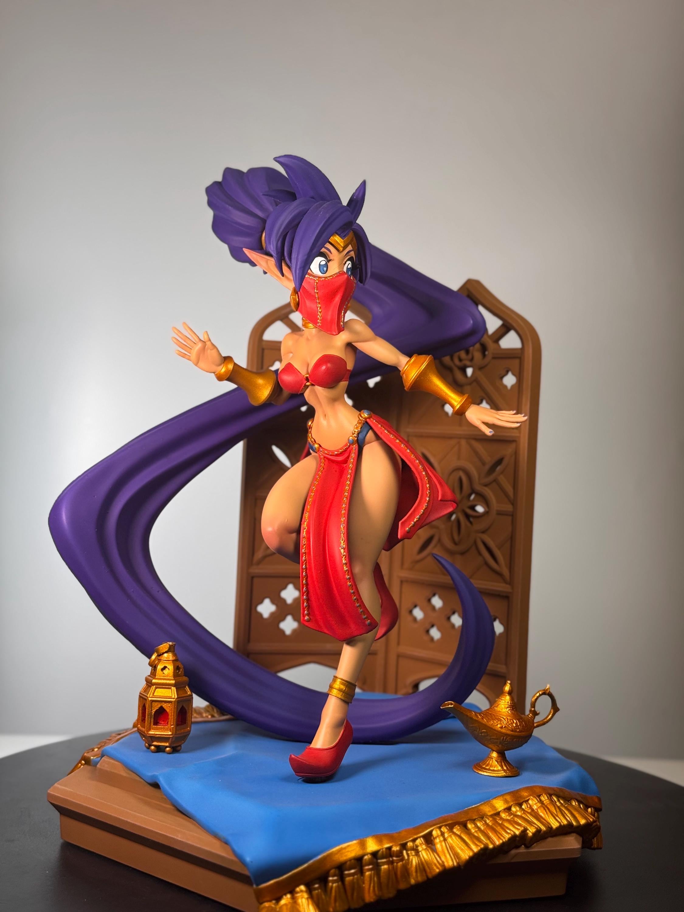 Hand Painted Resin Desert Dancer Figure | Anime Inspired Fantasy Display Statue